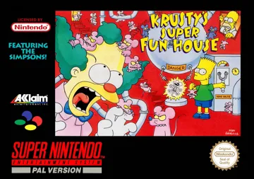 Krusty's Super Fun House (Europe) (Rev 1) box cover front